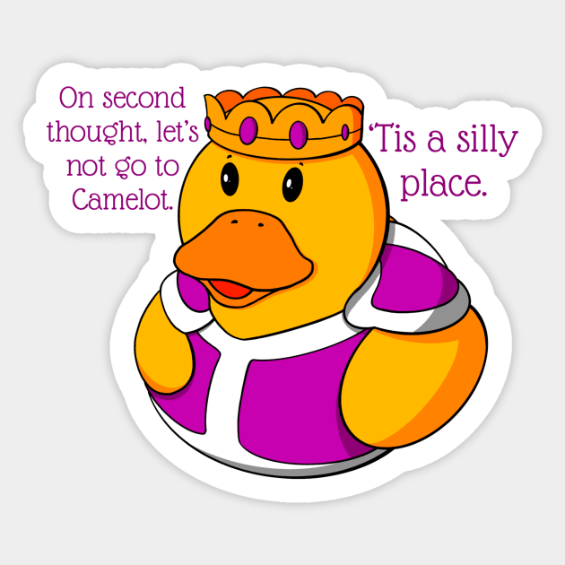 Rubber Duck King Sticker by Alisha Ober Designs